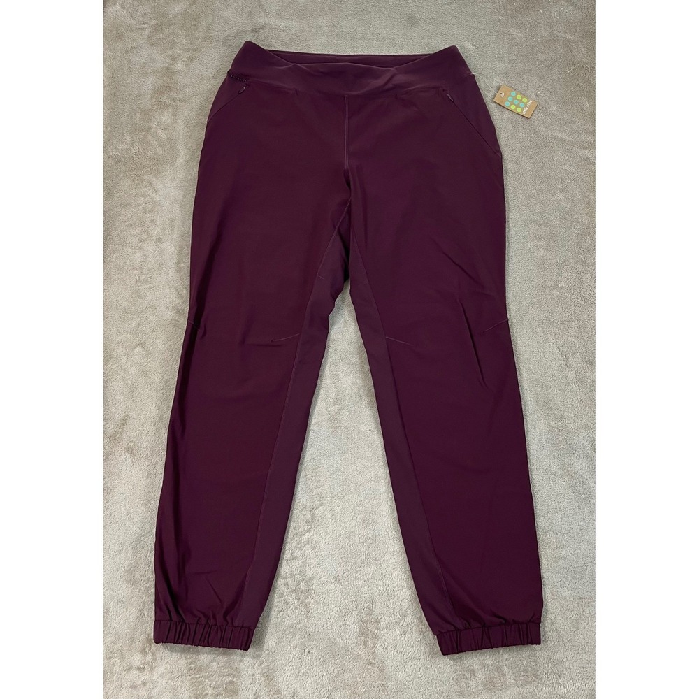 Title Nine Sylvan Hybrid Hiking Jogger Women's Large Burgundy Stretch Nylon NEW